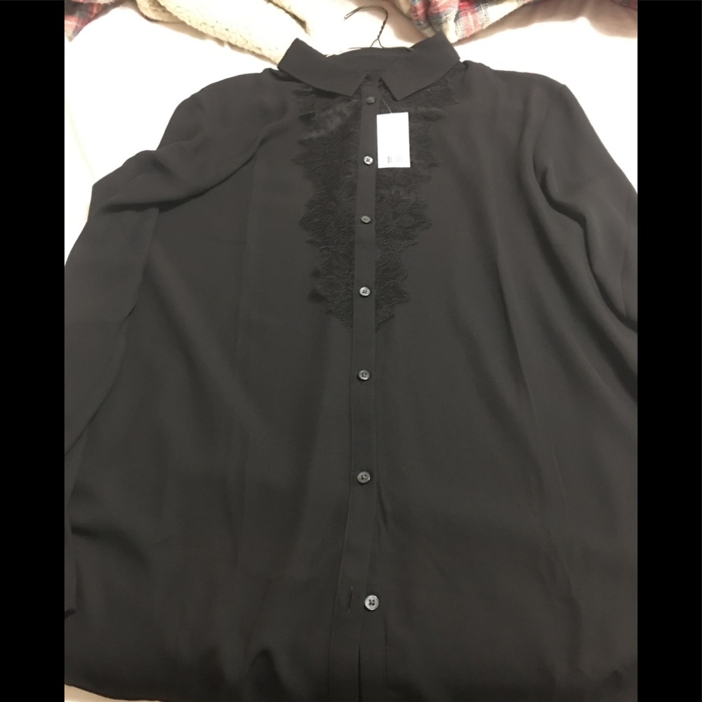 Banana Republic long sleeve black dress shirt